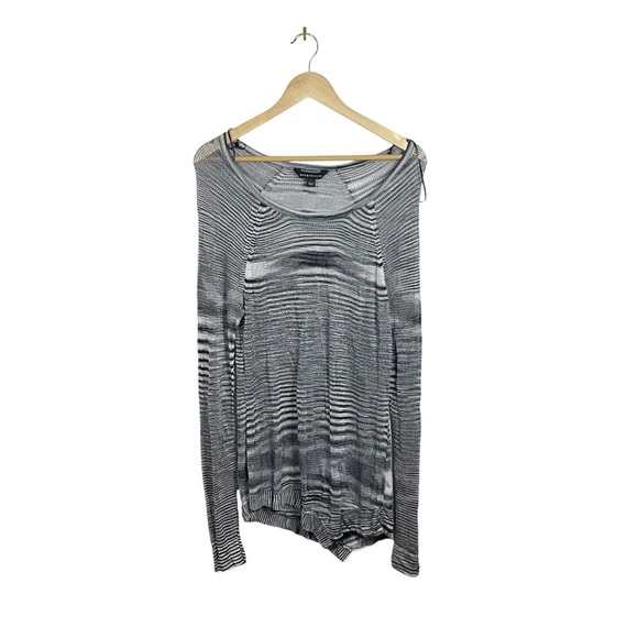 VINTAGE Rock & Republic Marled Open-Work Sweater in Grey Size XL - Picture 5 of 12